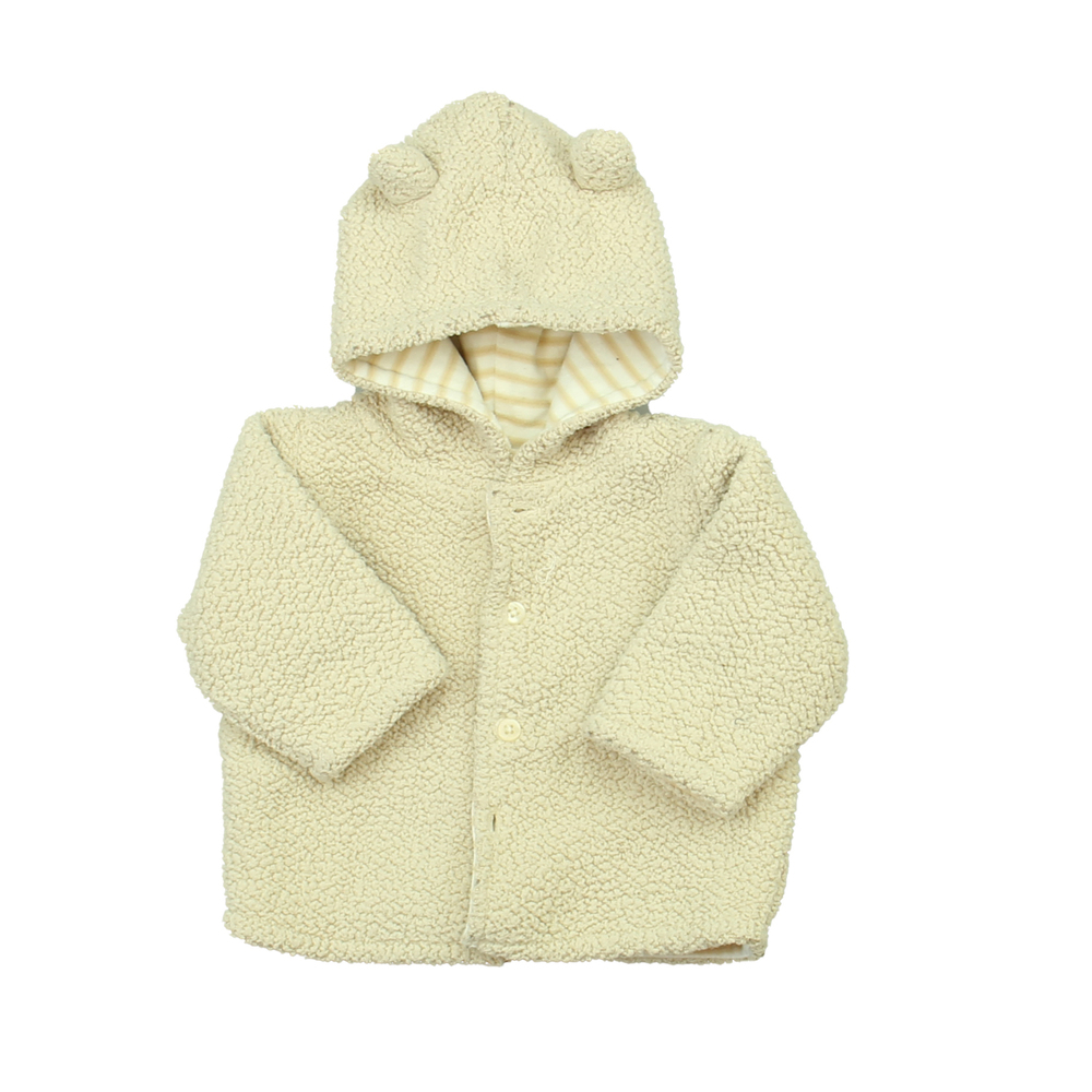 First Moments Unisex Beige | White Jacket size: 0-3 Months